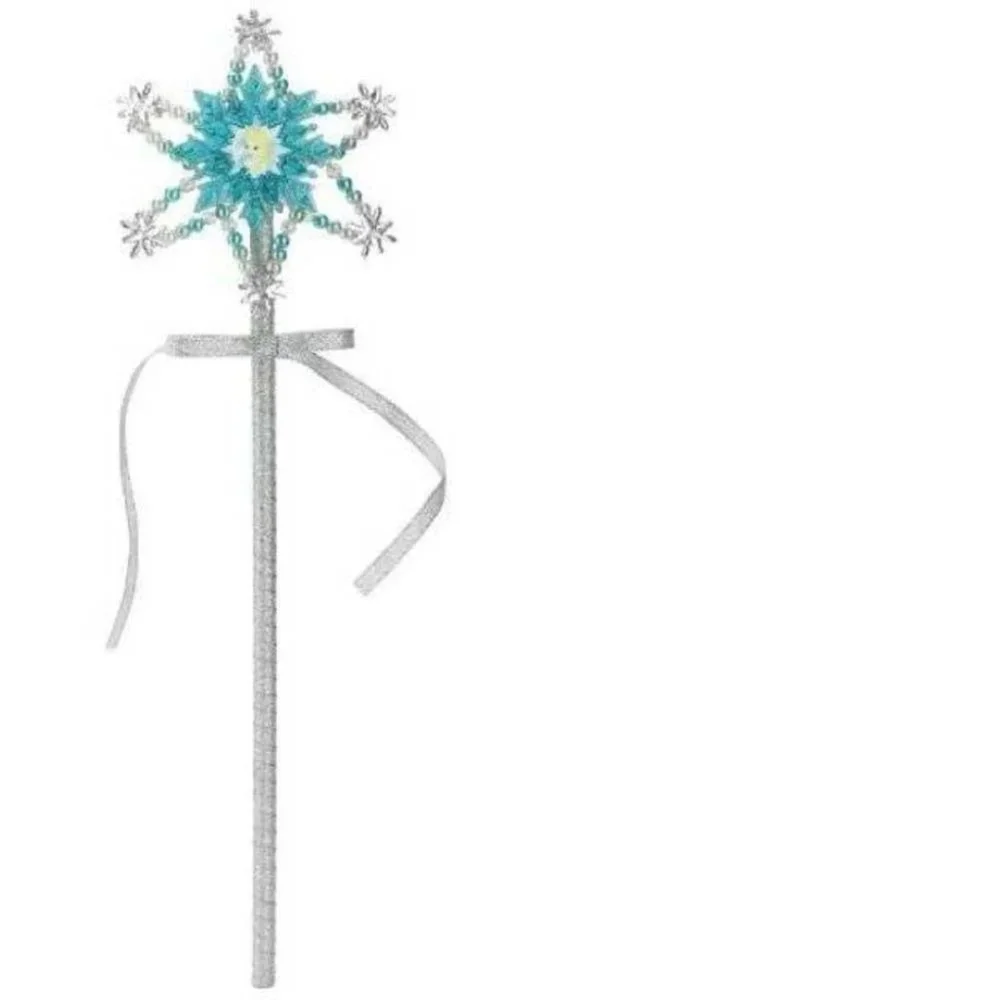 Disney Frozen Elsa Halloween Costume 10/12 Blue Dress, Tiara & Wand 3 Pc Girls